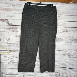 Talbots Black & White Polka Dot Crop Women's Slacks 4